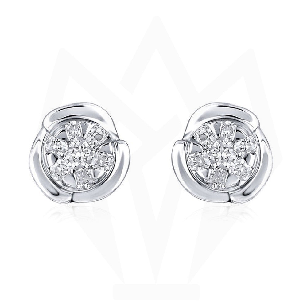 Spinning Flower Diamond Stud Earrings