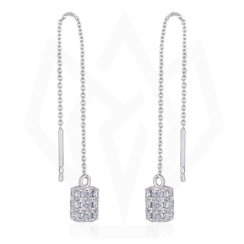 Diamond Motif Thread Earrings