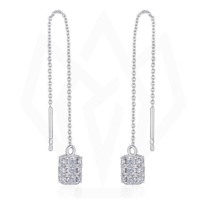 Diamond Motif Thread Earrings