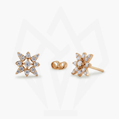 Starburst Minimal Diamond Stud Earrings