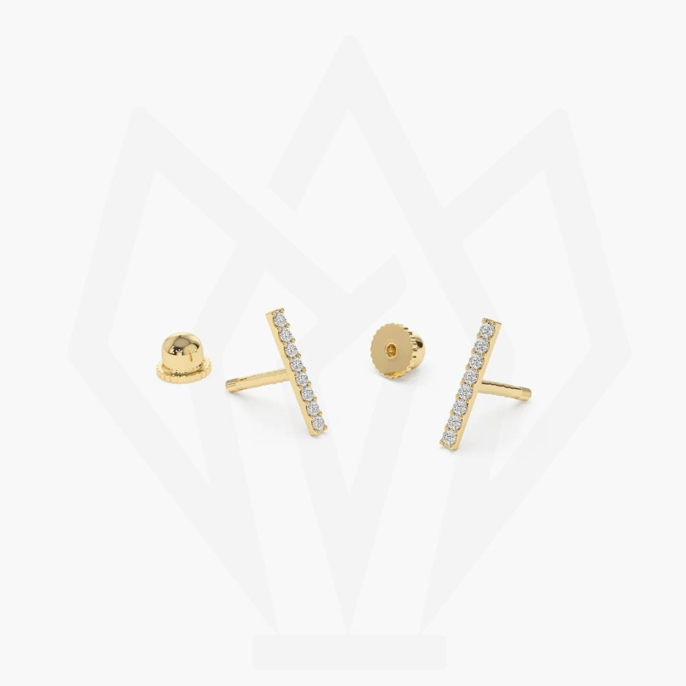 Minimalist Bar Stud Earrings