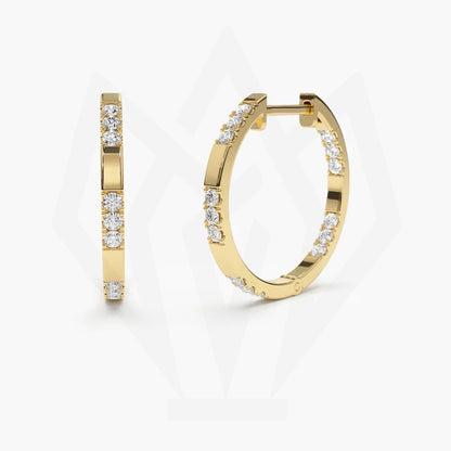 Inside-out Diamond Hoops Earring