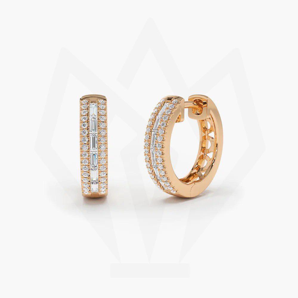 Diamond Hoops Statement Earring