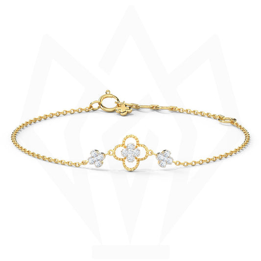 Floral Charm Diamond Bracelet