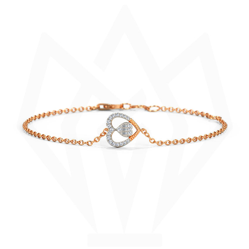 Heart Shape Charm Diamond Bracelet