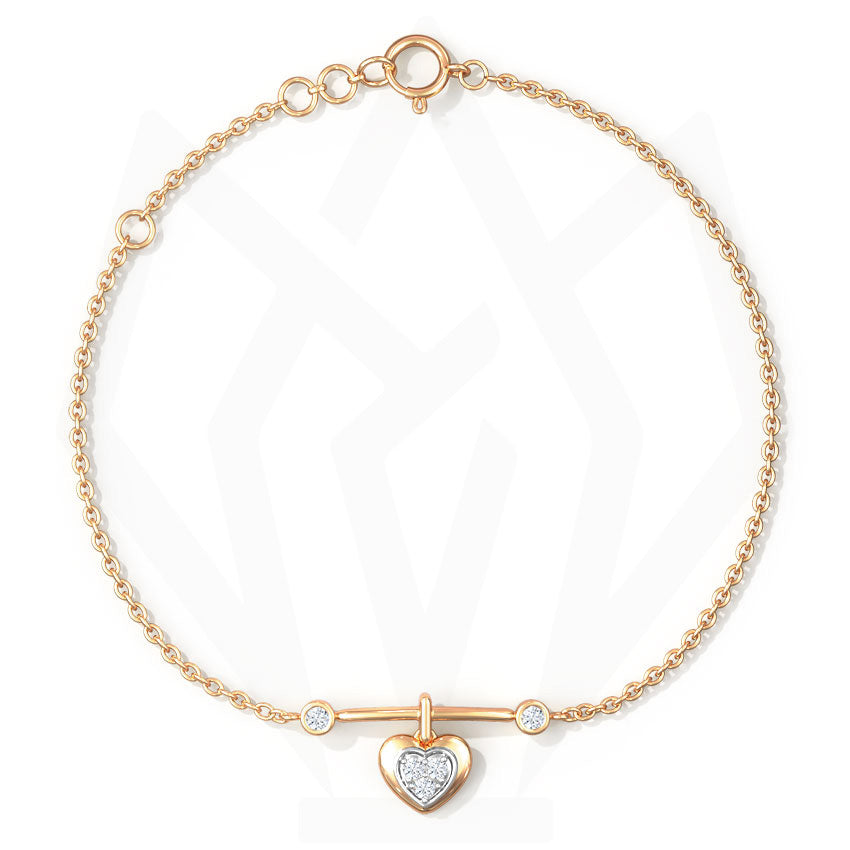 Heart Charm Diamond Bracelet