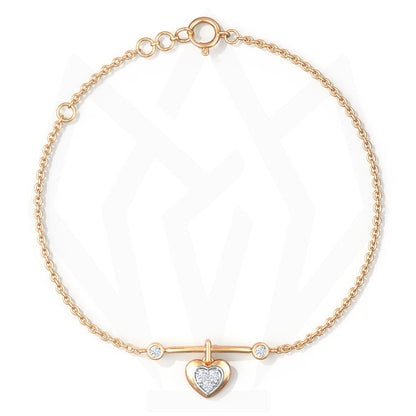 Heart Charm Diamond Bracelet