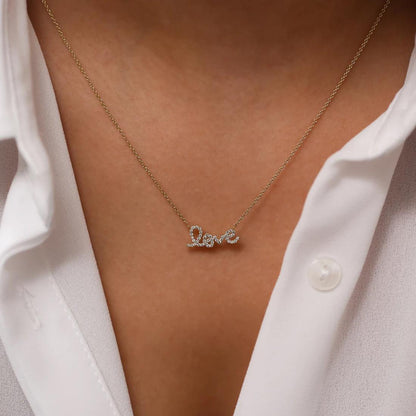 Love Charm Diamond Pendant Necklace