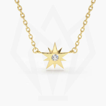 Star Charm Diamond Pendant Necklace