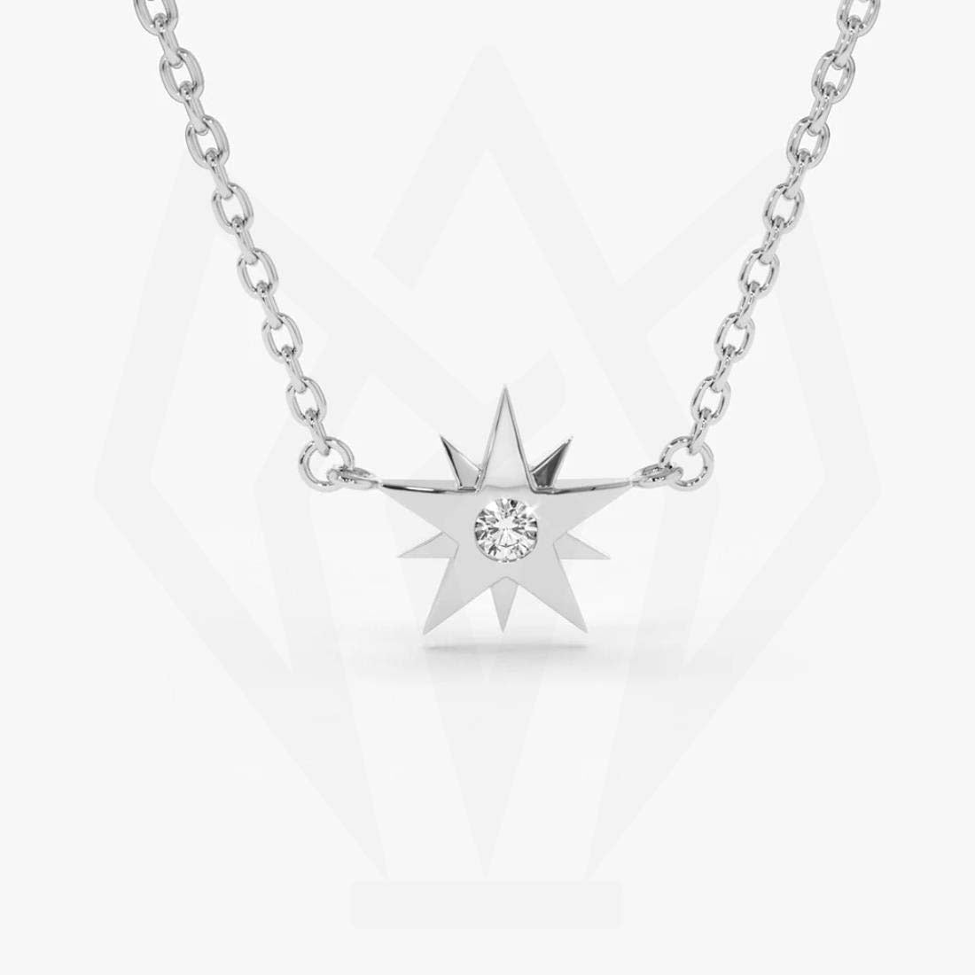 Star Charm Diamond Pendant Necklace