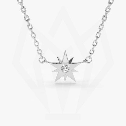 Star Charm Diamond Pendant Necklace