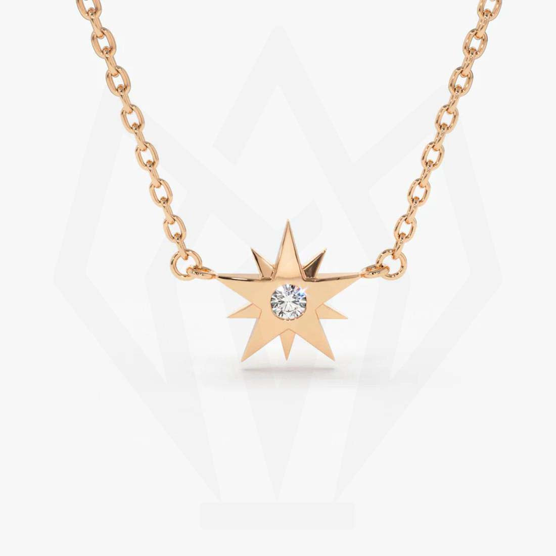 Star Charm Diamond Pendant Necklace