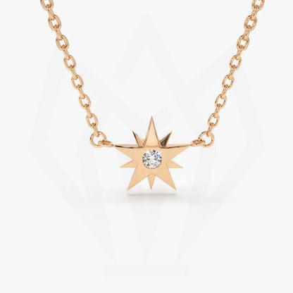 Star Charm Diamond Pendant Necklace