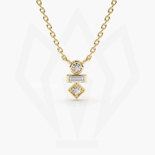 Dainty Charm Diamond Pendant Necklace