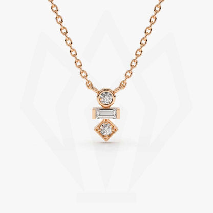 Dainty Charm Diamond Pendant Necklace