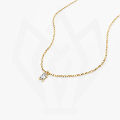 Solitaire Baguette Diamond Pendant Necklace