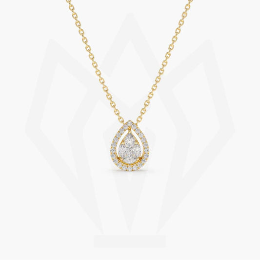 Pear Shape Diamond Pendant Necklace