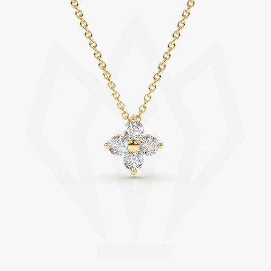 Quad Diamond Charm Necklace