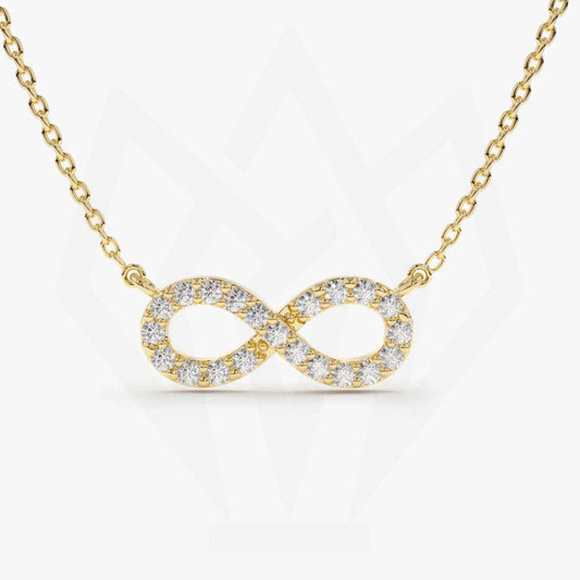 Infinity Charm Diamond Pendant Necklace