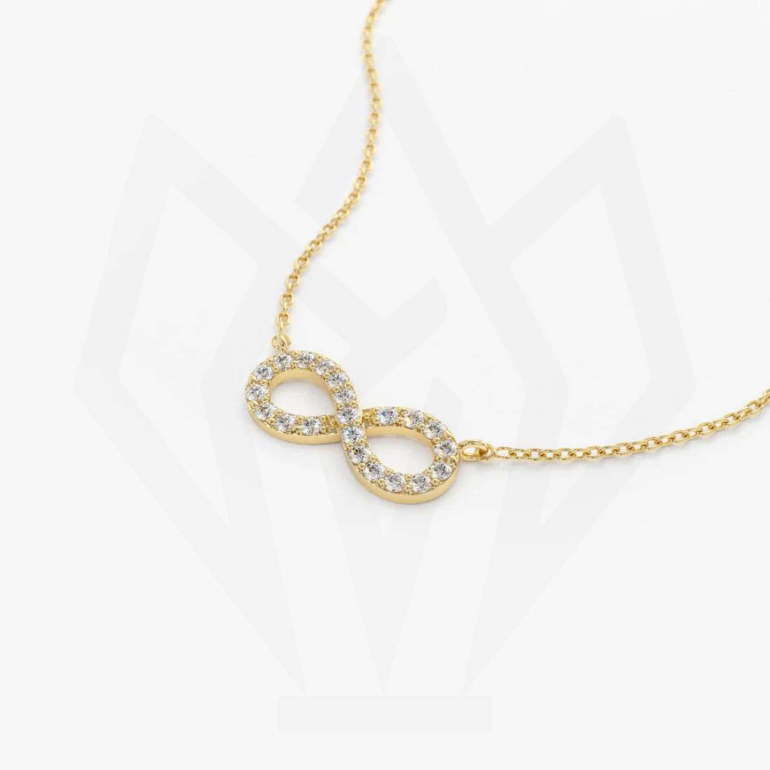 Infinity Charm Diamond Pendant Necklace