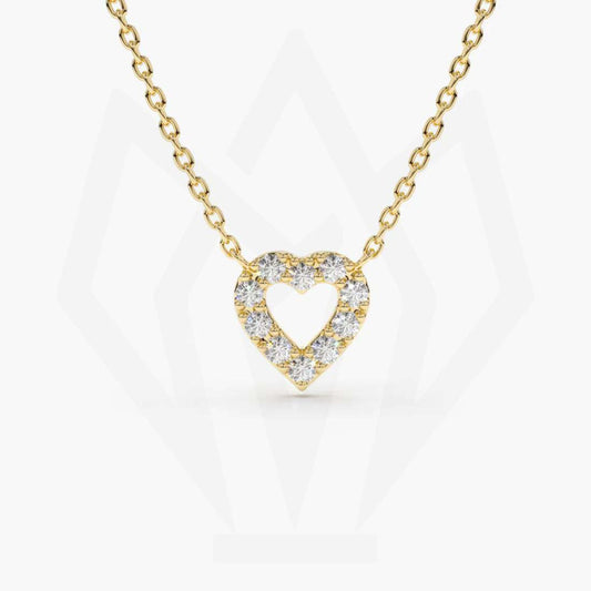 Heart Shape Diamond Charm Necklace