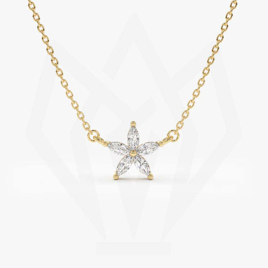 Marquise Diamond Star Charm Necklace