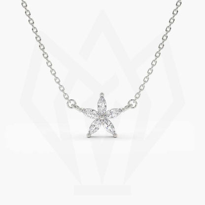 Marquise Diamond Star Charm Necklace