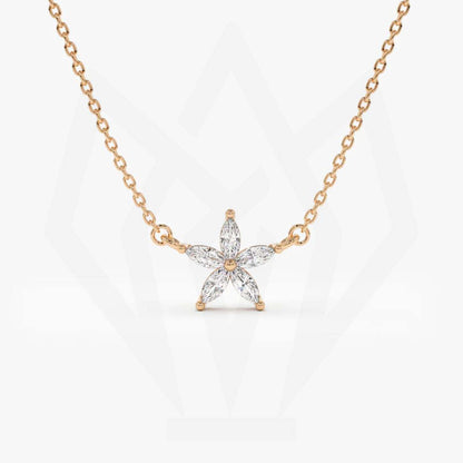 Marquise Diamond Star Charm Necklace