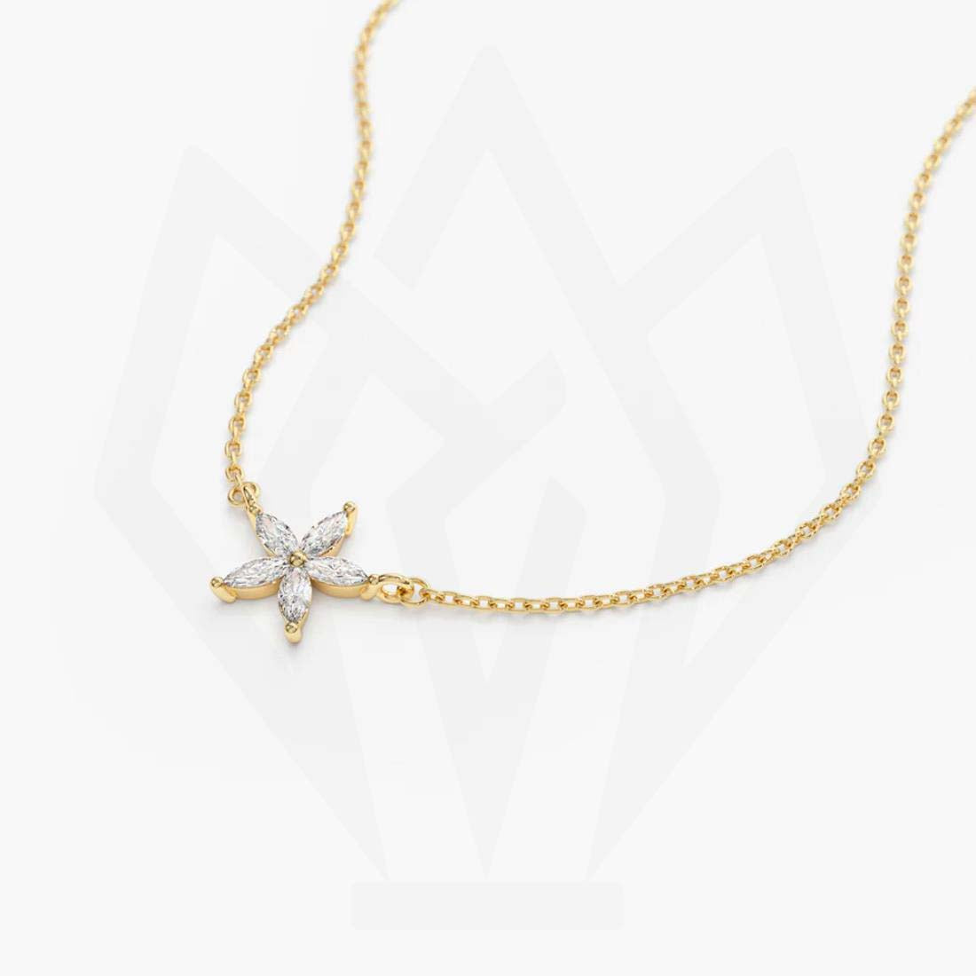 Marquise Diamond Star Charm Necklace