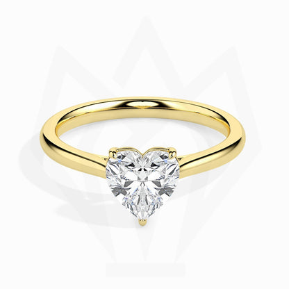 Heart Cut Diamond Solitaire Ring