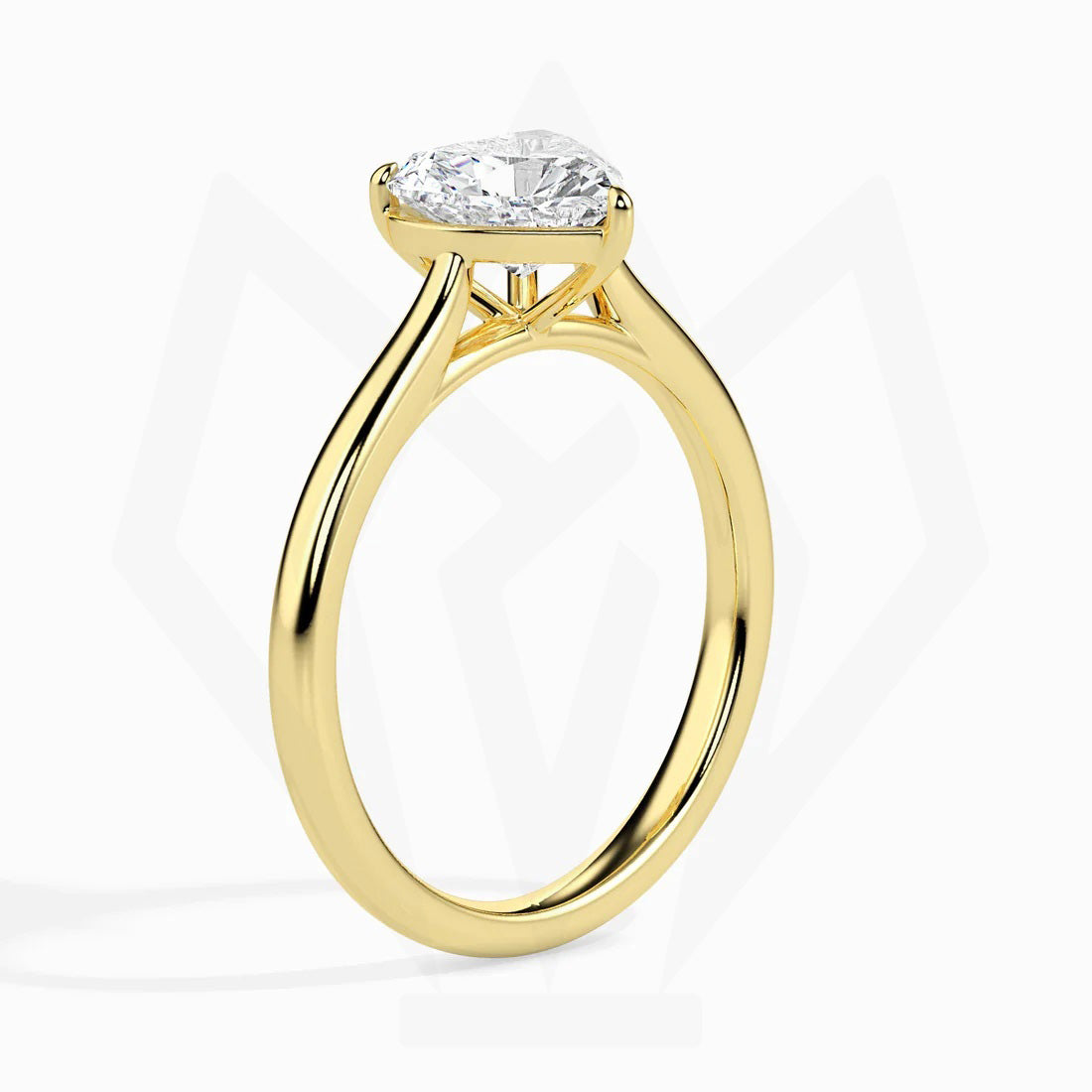 Heart Cut Diamond Solitaire Ring