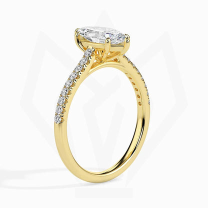 Marquise Cut Solitaire Diamond Ring