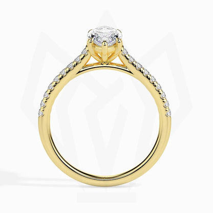 Marquise Cut Solitaire Diamond Ring