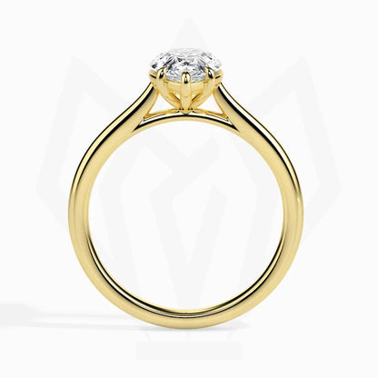 Pear Cut Solitaire Diamond Ring