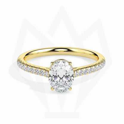 Oval Cut Solitaire Diamond Ring