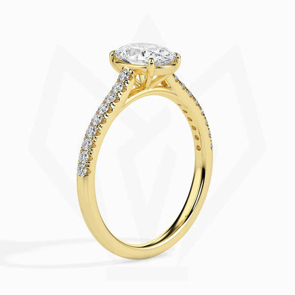 Oval Cut Solitaire Diamond Ring