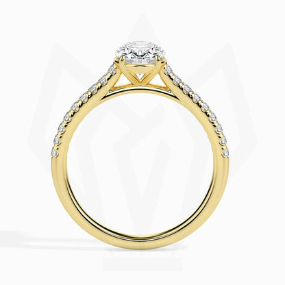 Oval Cut Solitaire Diamond Ring