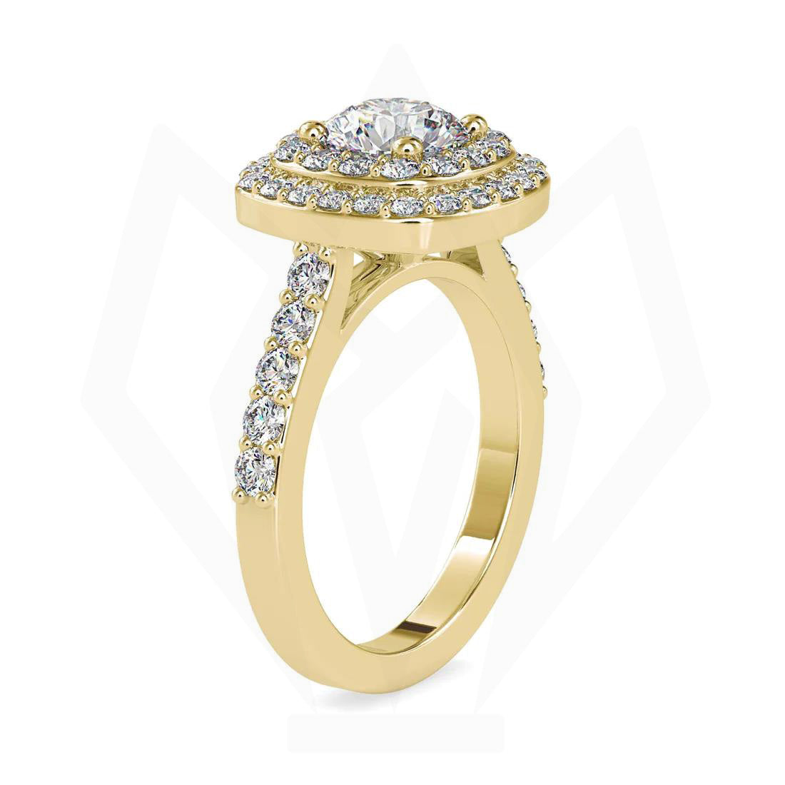 Cushion Shape Solitaire Diamond Engagement Ring