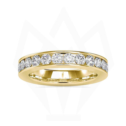 Channel setting Half Eternity Diamond Band