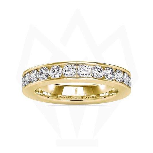 Channel setting Half Eternity Diamond Band