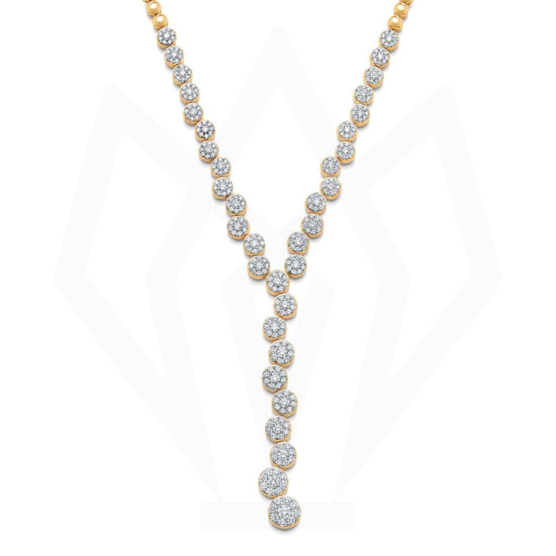 Pressure Setting Diamond Lariat Necklace